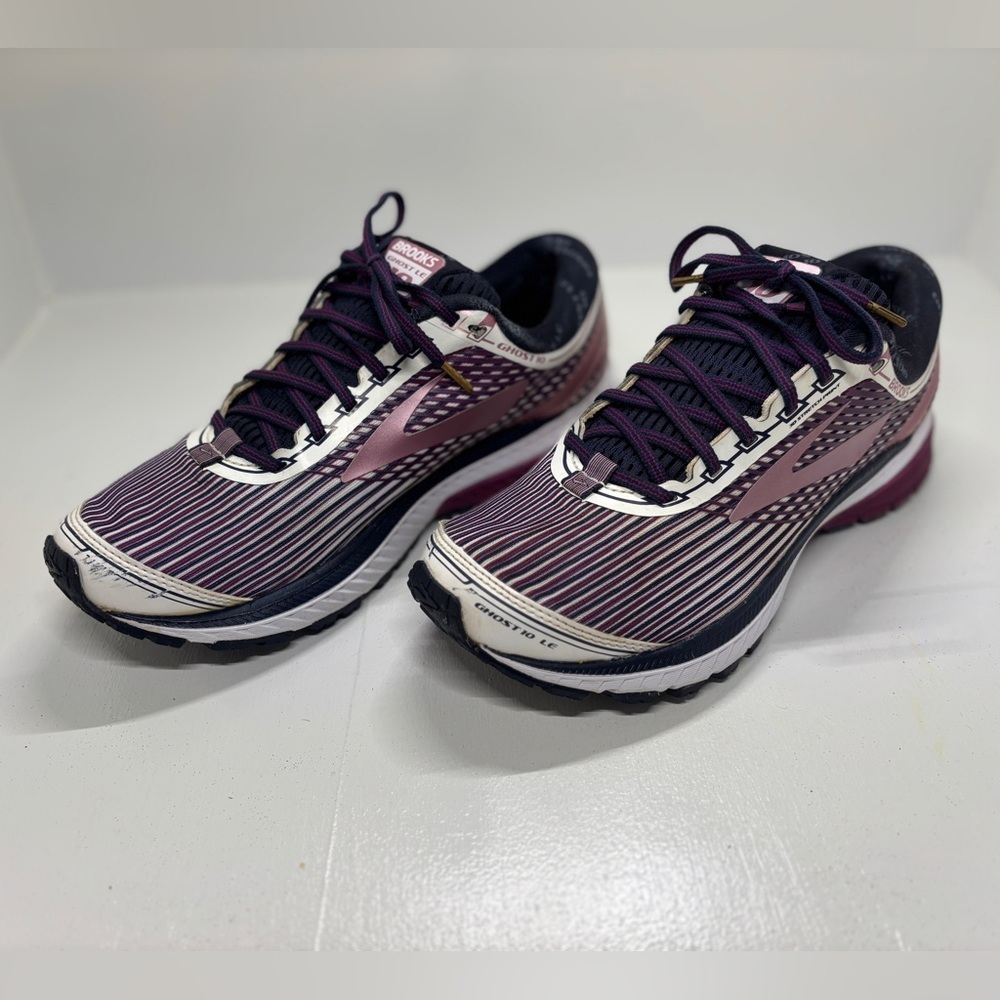 Brooks Ghost 10 Women’s Running Shoes Size 9 Pink Purple Athletic Sneakers - Picture 2 of 11